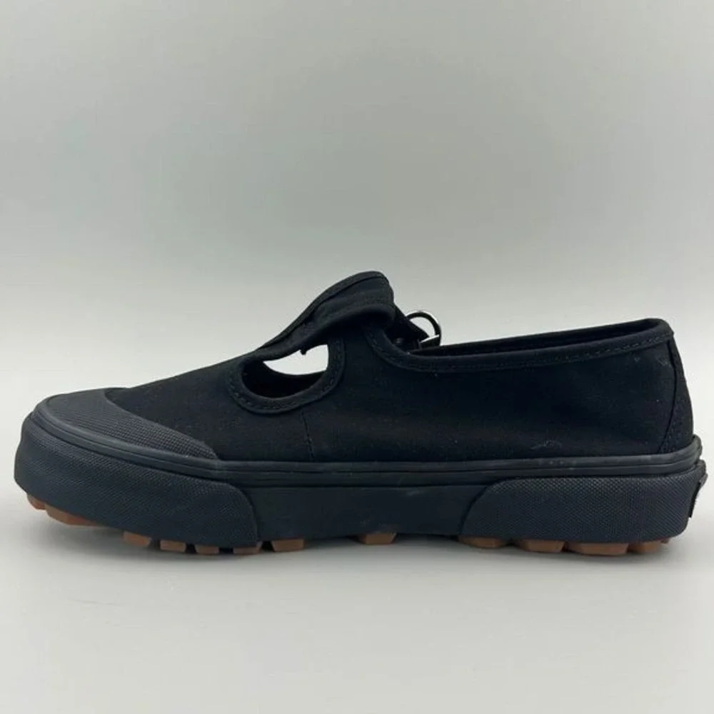 Vans Style 93 Mary Jane Women Size 8 Black Canvas Heart Buckle Shoes NEW - Picture 2 of 6